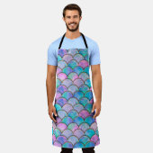Tablier Mermaid fish scale wave japanese seamless pattern. (Porté)