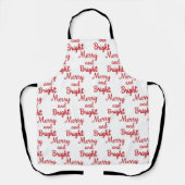 Tablier merry and bright christmas pattern apron (Recto)