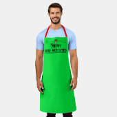 Tablier Merry and Medicated Holiday Chef Apron (Porté)