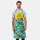 TABLIER MERRY CHRISTMAS DESIGN (Porté)