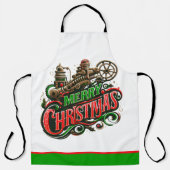 Tablier Merry Christmas steampunk (Recto)