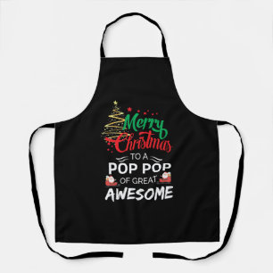 Tablier Merry Christmas to a Pop Pop of Great Awesome
