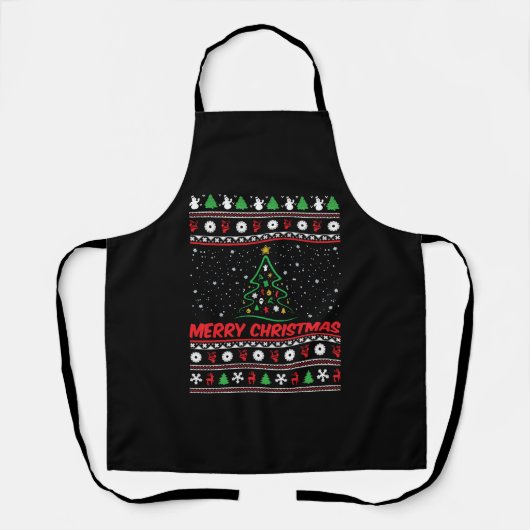 Tablier Merry Christmas Ugly Christmas Sweater (Recto)