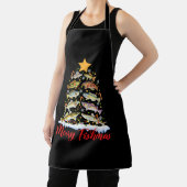 Tablier Merry Fishmas Funky Christmas Tree Lights Fish Fis (Insitu)