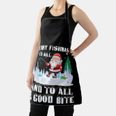 Tablier Merry Fishmas Funny Pêcheur de poisson Xmas (Insitu)