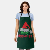 Tablier Merry Kissmyass Funny Christmas Apron (Porté)