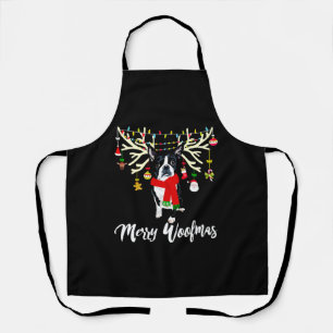 Tablier Merry Woofmas Boston Terrier Reindeer Christmas Do