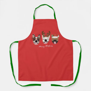 Tablier Merry Woofmas Têtes de Noël