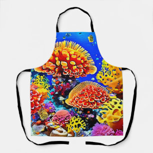 Tablier Merveille d'art de récif de corail vibrant