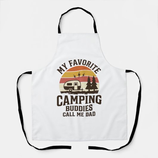 Tablier Mes copains de camping préférés m'appellent Papa V (Recto)