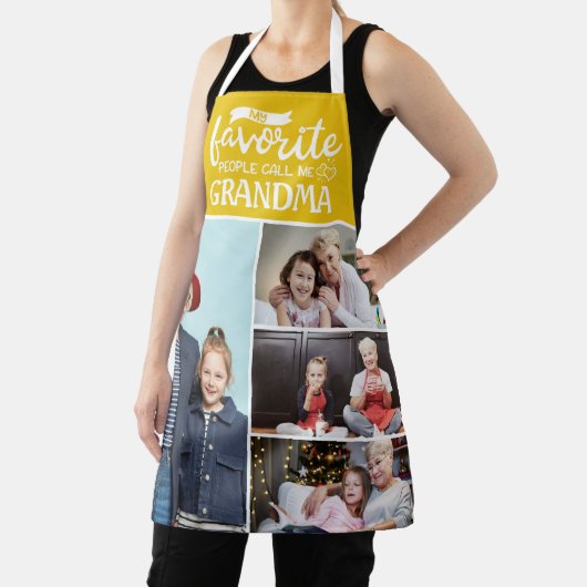 Tablier Mes favoris m'appellent| 4 photos de famille colla (Insitu)