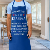 Tablier Mes gens préférés m'appellent grand-père, Blue Cus