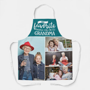 Tablier Mes personnes préférées m'appellent collage phot