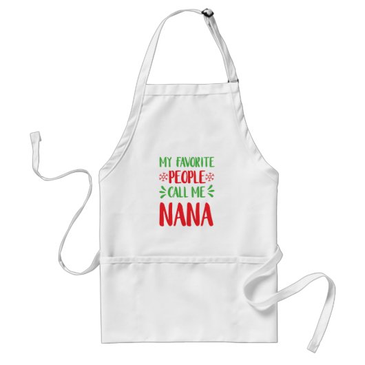 Tablier Mes personnes préférées m'appellent Noël de Nana (Devant)