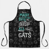 Tablier Message Amoureux des chats amusant possédé par des (Recto)
