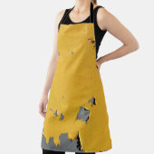 Tablier Métal jaune fissuré : texture sale. (Insitu)