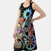 Tablier métal or argent mascarade vapeur masques (Insitu)