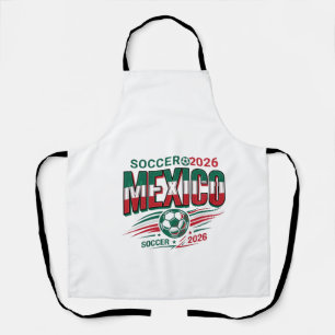 Tablier Mexique Football 2026 Football Gras Pays Typograph