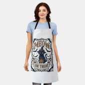 Tablier Miaou ou friandise Chat Halloween Chat effrayant V (Porté)