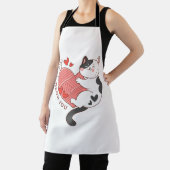 Tablier Miaou Toi Joli Chat Saint-Valentin (Insitu)