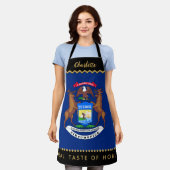 Tablier Michigan Chefs Apron, États-Unis, drapeau du Michi (Porté)