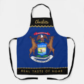 Tablier Michigan Chefs Apron, États-Unis, drapeau du Michi (Recto)
