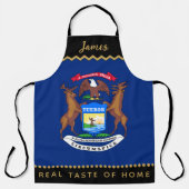 Tablier Michigan Drapeau Chefs Apron, Michigan Apron (Recto)