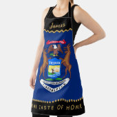 Tablier Michigan Drapeau Chefs Apron, Michigan Apron (Insitu)