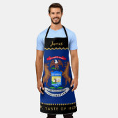 Tablier Michigan Drapeau Chefs Apron, Michigan Apron (Porté)