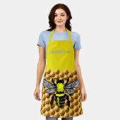 Tablier Miel Bee Hive Motif mignon Insecte Nom de l'abbé (Porté)