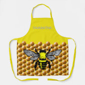 Tablier Miel Bee Hive Motif mignon Insecte Nom de l'abbé (Recto)