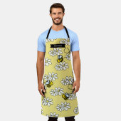 Tablier Miel/Bumble Bee & Daisy Motif Jaune (Porté)