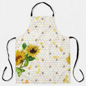 Tablier Miel Doré de Tournesol Rucher Alvéoles (Recto)