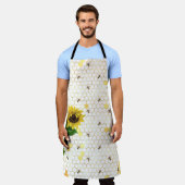 Tablier Miel Doré de Tournesol Rucher Alvéoles (Porté)