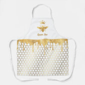 Tablier miel fausse feuille goutte d'abeille reine (Recto)