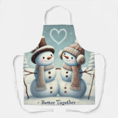Tablier Mieux Ensemble Snowman-Un Coeur (Recto)