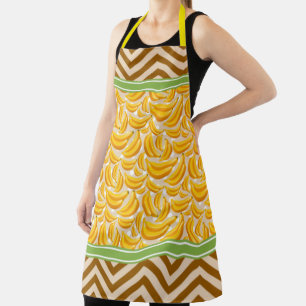 Tablier Mignon Bananes à pois & Chevron Jaune