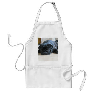 Tablier Mignon Bouledogue Noir Endormi