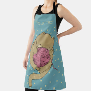 Tablier mignon chaton personnalisable
