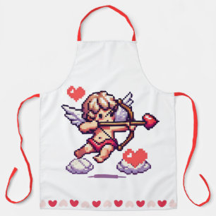 Tablier Mignon Cupidon de la Saint-Valentin 8 bits