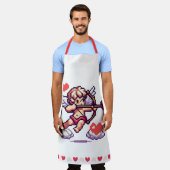 Tablier Mignon Cupidon de la Saint-Valentin 8 bits (Porté)
