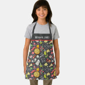 Tablier mignon enfants pizza cuisson ajouter nom (Insitu)