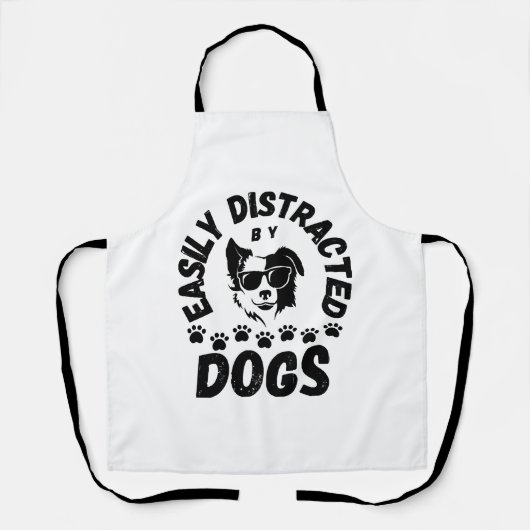 Tablier Mignon facilement distrait par les chiens amateurs (Recto)