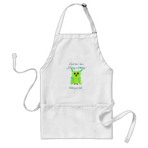 Tablier Mignon hibou pastel bleu vert pun ajouter du texte
