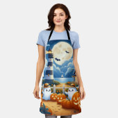 Tablier Mignon, Nautique/côtier Halloween fantôme/citrouil (Porté)