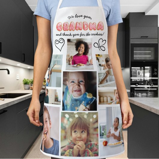 Tablier Mignon On T'aime Grand-mère Script de Collage de P