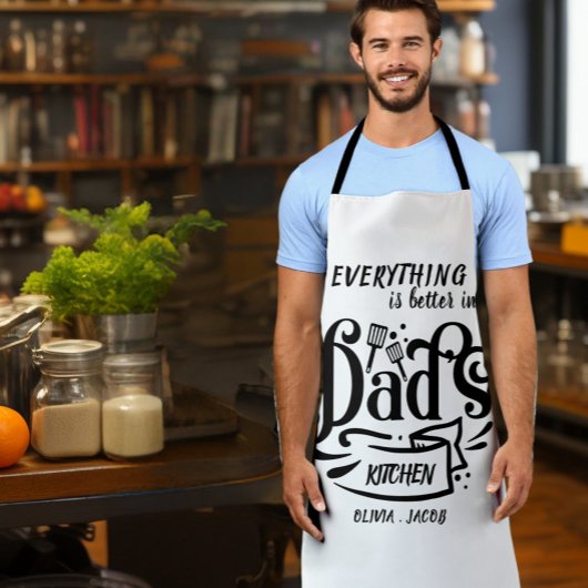 Tablier mignon plaisir typographie rétro papa grand-père n