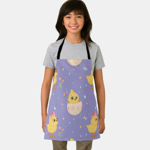 Tablier Mignon poussin de Pâques avec motif transparent à