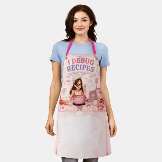 Tablier Mignon Rose Je Débogue Recettes Programmeur