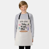 Tablier mignonne cupcake baking girls ajouter nom (Porté)